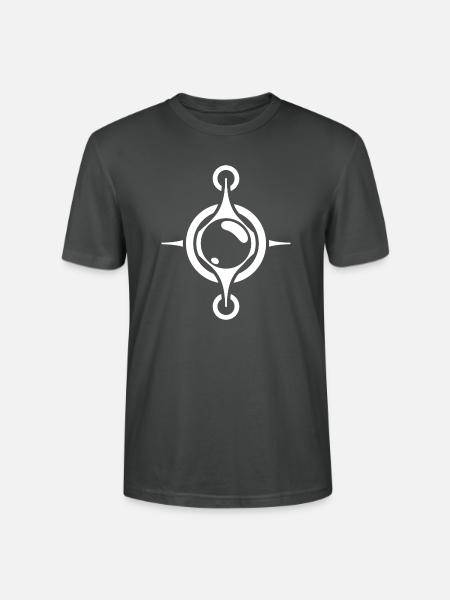 Abstraktes Kugelkompass-Design: Faszinierendes Design - Stanley/Stella Unisex Bio-T-Shirt CRAFTER - Anthrazit
