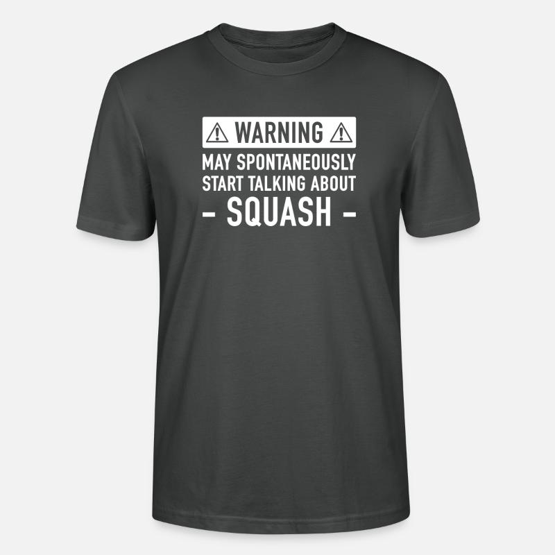Lustige Squash-Geschenk-Idee - Stanley/Stella Unisex Bio-T-Shirt CRAFTER - Anthrazit