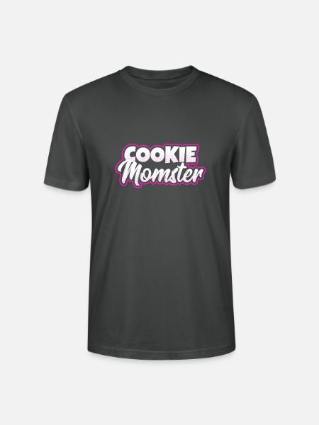 Cookie Momster - Geschenk für Mama Kekse - Stanley/Stella Unisex Bio-T-Shirt CRAFTER - Anthrazit