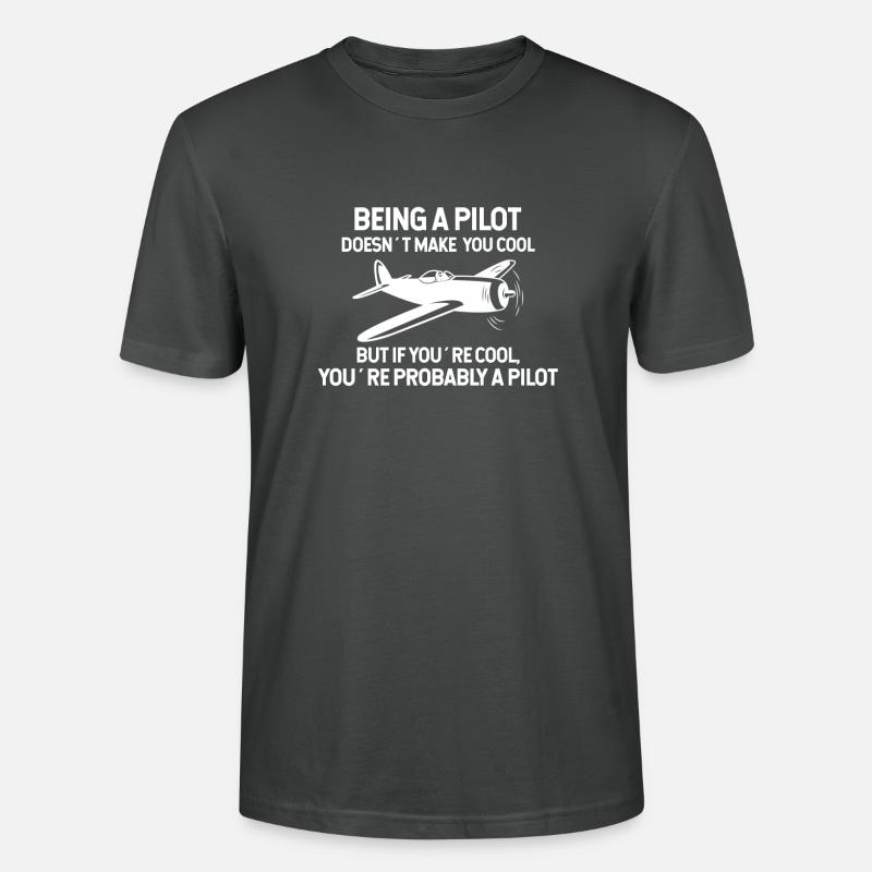 Being a pilot - Stanley/Stella Unisex Bio-T-Shirt CRAFTER - Anthrazit