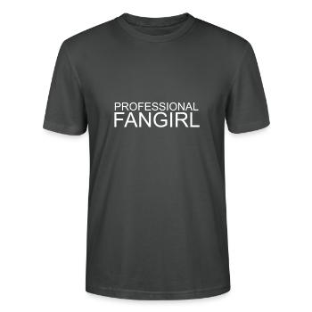 Professional Fangirl - Stanley/Stella CRAFTER Unisex Organic T-Shirt - anthracite - Front - Alina (178cm) & Michal (187cm)