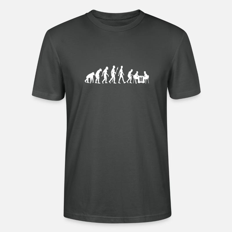chess evolution chess board - Sport Gift - Stanley/Stella CRAFTER Unisex Organic T-Shirt - anthracite