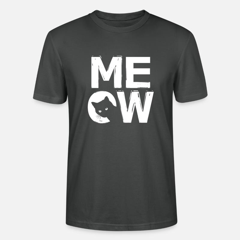 MEOW - Katzendesign - Stanley/Stella Unisex Bio-T-Shirt CRAFTER - Anthrazit