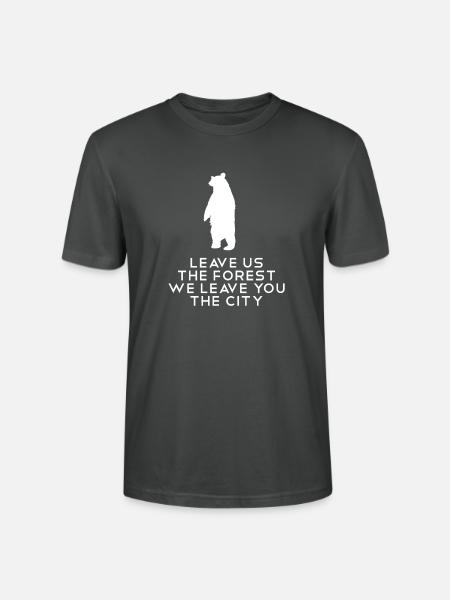 Braunbär Eisbär stehender Bär - Stanley/Stella Unisex Bio-T-Shirt CRAFTER - Anthrazit