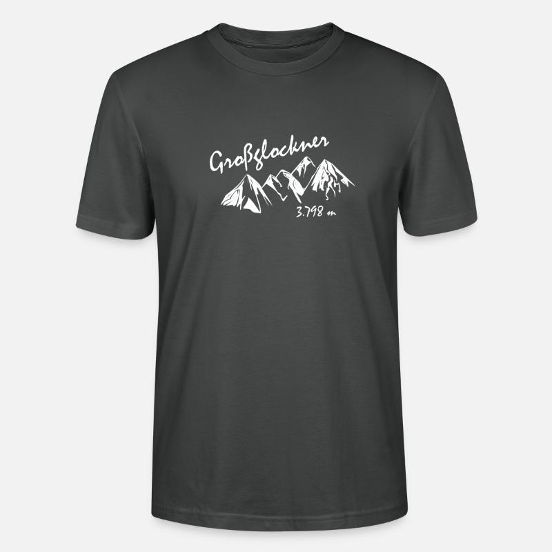 Grossglockner - T-shirt bio CRAFTER Stanley Stella Unisexe - charbon
