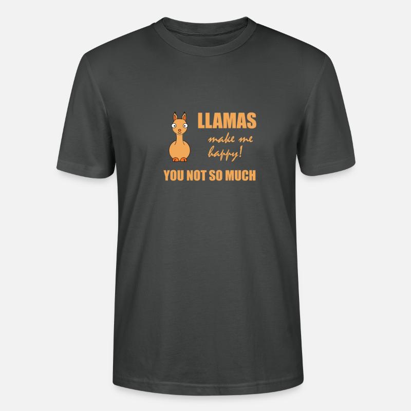 Llamas - T-shirt bio CRAFTER Stanley Stella Unisexe - charbon