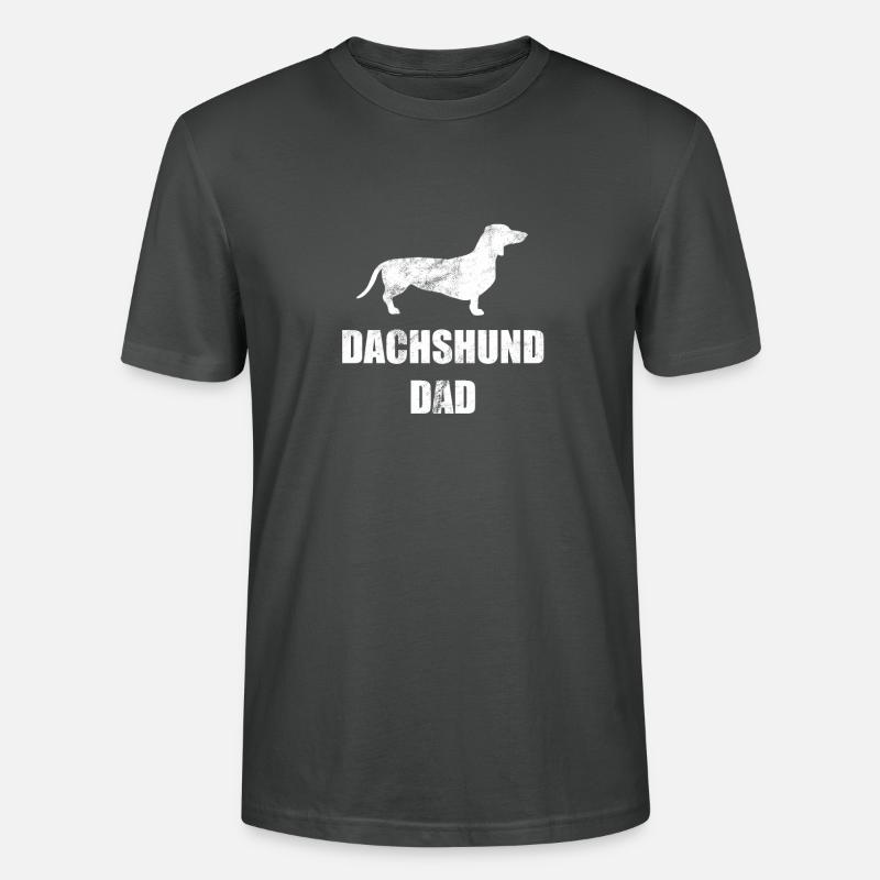 Dachshund Dad - Stanley/Stella Unisex Bio-T-Shirt CRAFTER - Anthrazit
