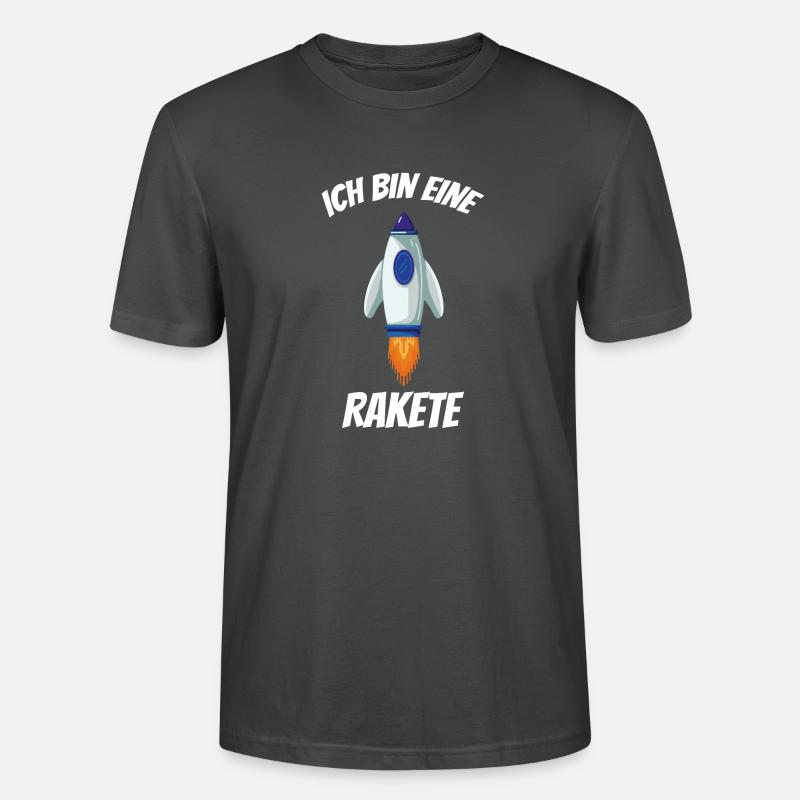 Ich bin eine Rakete - Stanley/Stella Unisex Bio-T-Shirt CRAFTER - Anthrazit