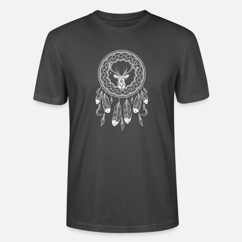 Sternzeichen Native American Hirsch - Stanley/Stella Unisex Bio-T-Shirt CRAFTER - Anthrazit
