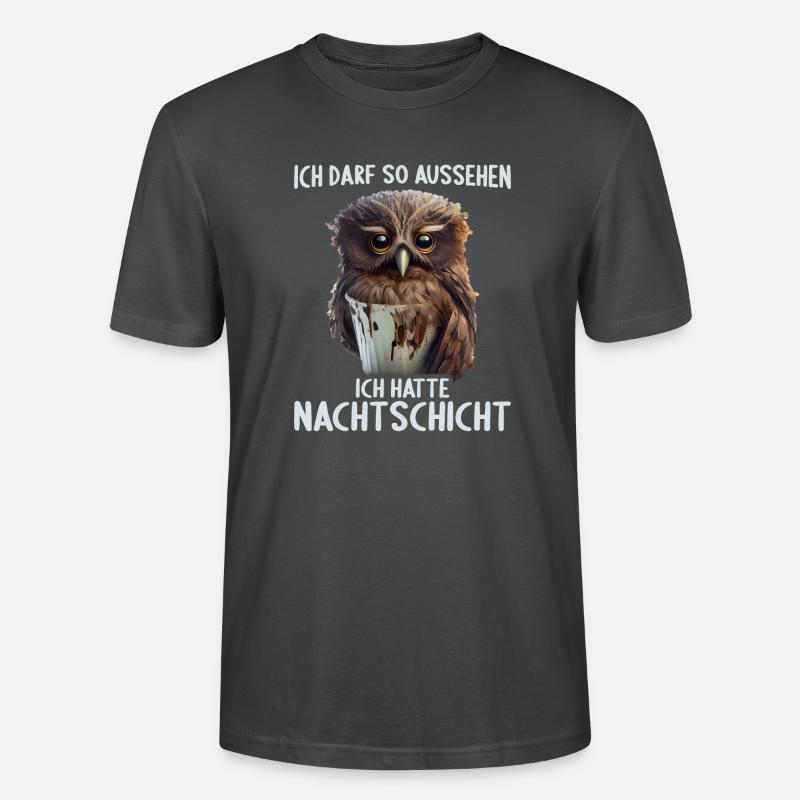 Nachtschicht Dienst Krankenschwester Pflegekraft - Stanley/Stella Unisex Bio-T-Shirt CRAFTER - Anthrazit