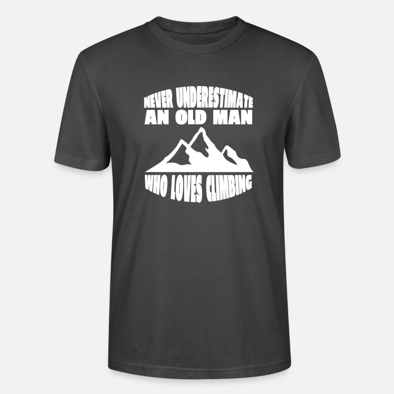 Bergklettern Kletterer Bergsteigen Berg Klettern - Stanley/Stella Unisex Bio-T-Shirt CRAFTER - Anthrazit