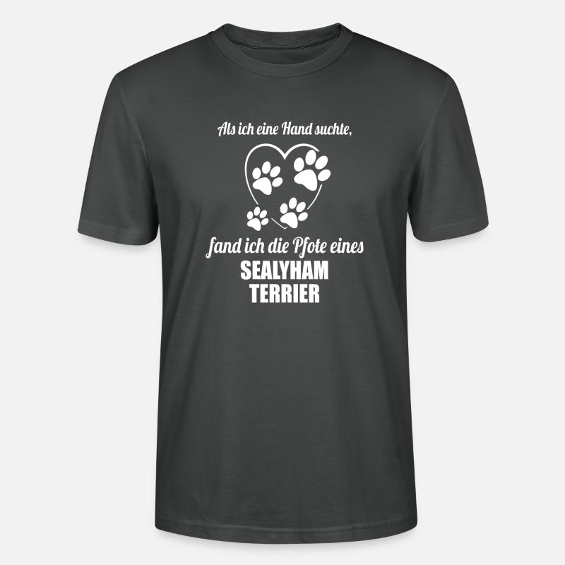 Hand & Pfote - Spruch - Sealyham Terrier - Stanley/Stella Unisex Bio-T-Shirt CRAFTER - Anthrazit