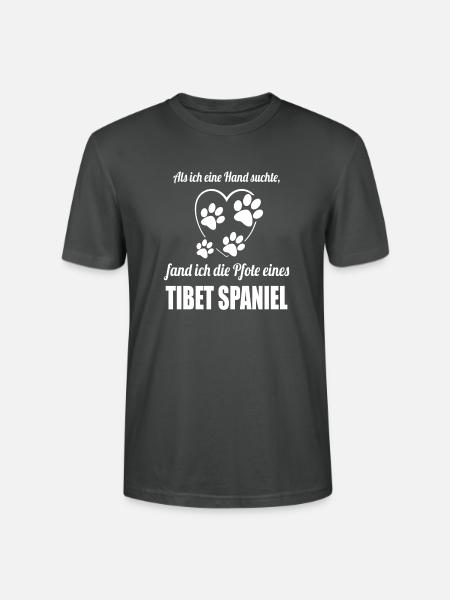 Hand & Pfote - Spruch - Tibet Spaniel - Stanley/Stella Unisex Bio-T-Shirt CRAFTER - Anthrazit