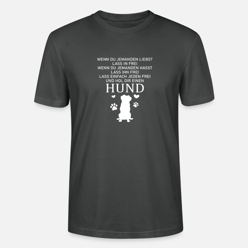 Hol dir einen Hund - Stanley/Stella Unisex Bio-T-Shirt CRAFTER - Anthrazit