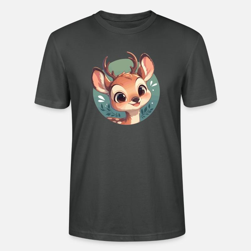 Hirsche Hirsch - Stanley/Stella Unisex Bio-T-Shirt CRAFTER - Anthrazit
