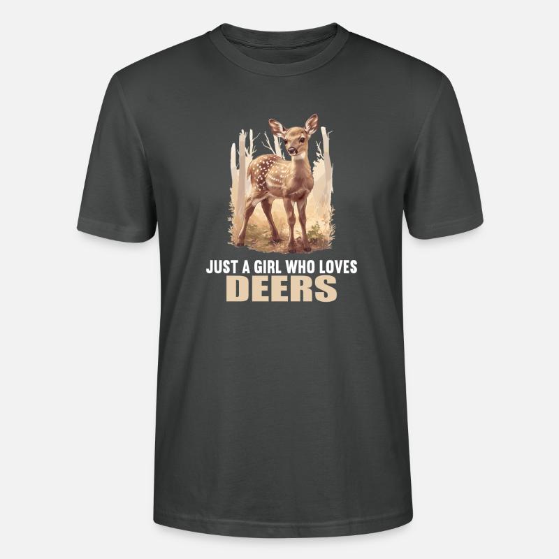Hirsche Hirsch - Stanley/Stella Unisex Bio-T-Shirt CRAFTER - Anthrazit