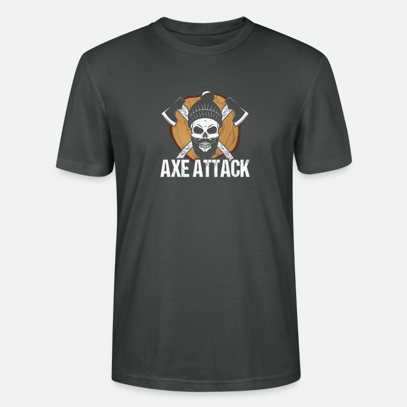 Attaque à la hache - T-shirt bio CRAFTER Stanley Stella Unisexe - charbon