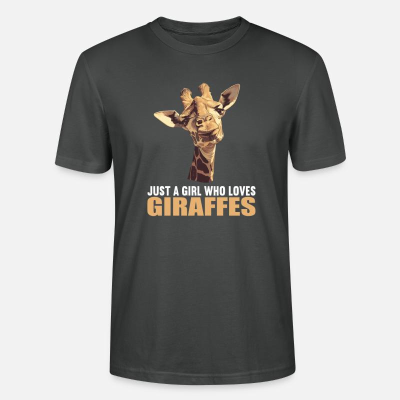 Giraffen Giraffe - Stanley/Stella Unisex Bio-T-Shirt CRAFTER - Anthrazit