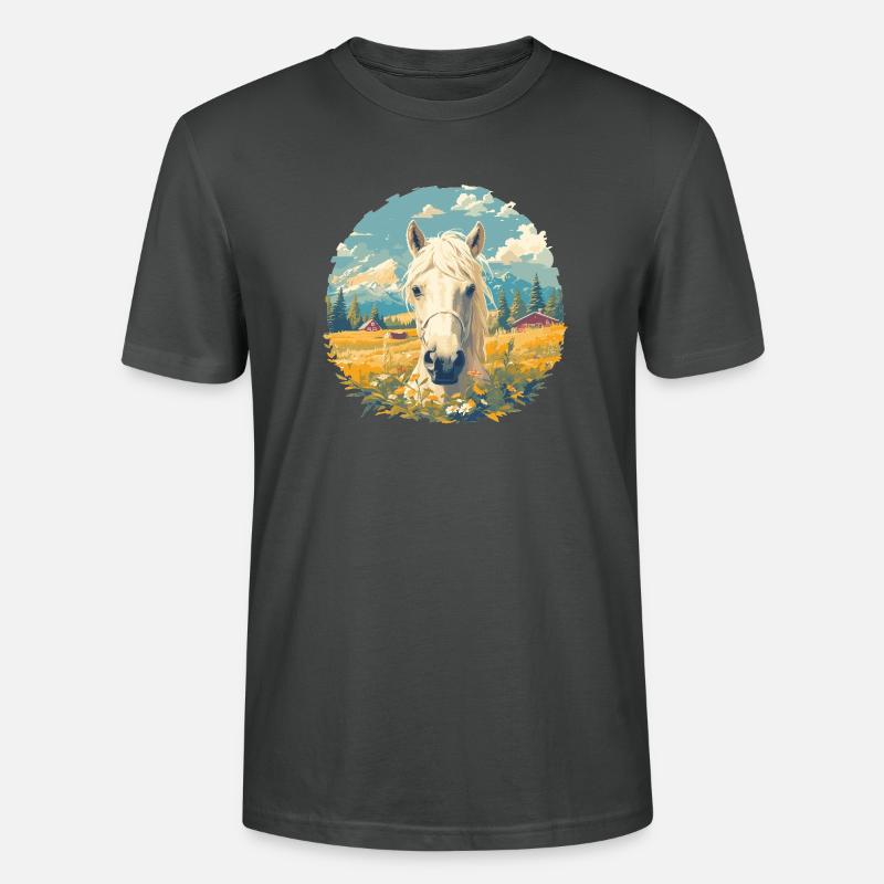Pferde Pferd - Stanley/Stella Unisex Bio-T-Shirt CRAFTER - Anthrazit