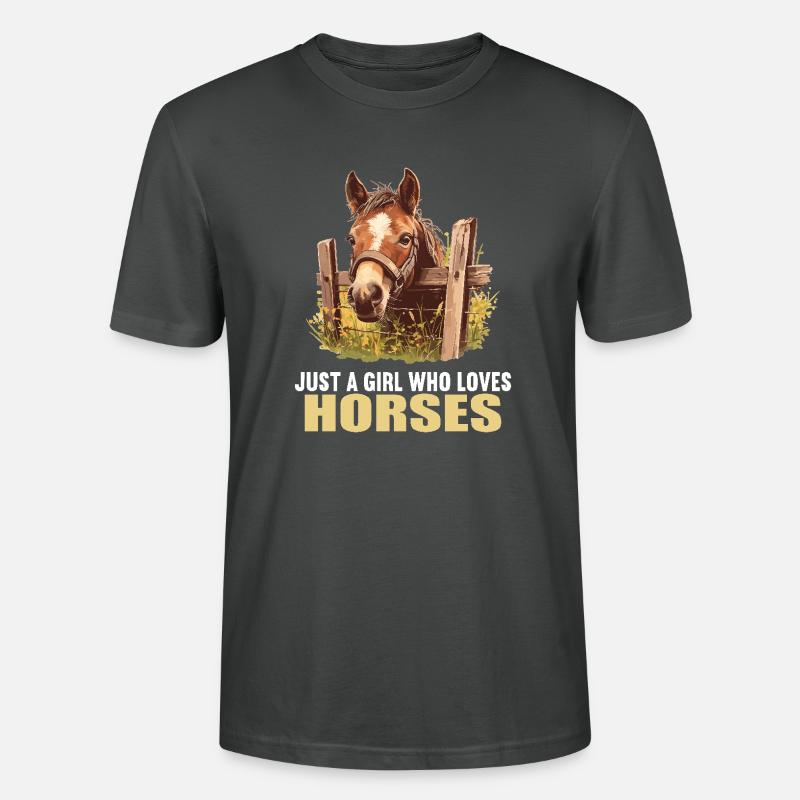 Pferde Pferd - Stanley/Stella Unisex Bio-T-Shirt CRAFTER - Anthrazit