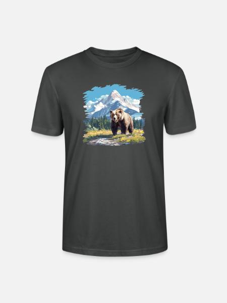 Kodiak Bear Kodiak Bear - Stanley/Stella CRAFTER Unisex Organic T-Shirt - anthracite