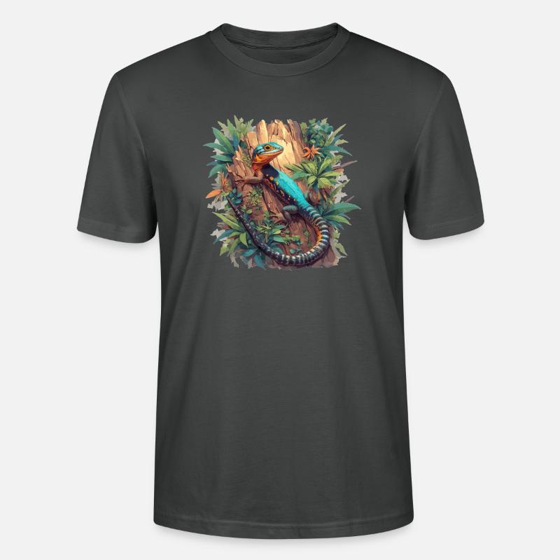 Eidechsen Eidechse - Stanley/Stella Unisex Bio-T-Shirt CRAFTER - Anthrazit