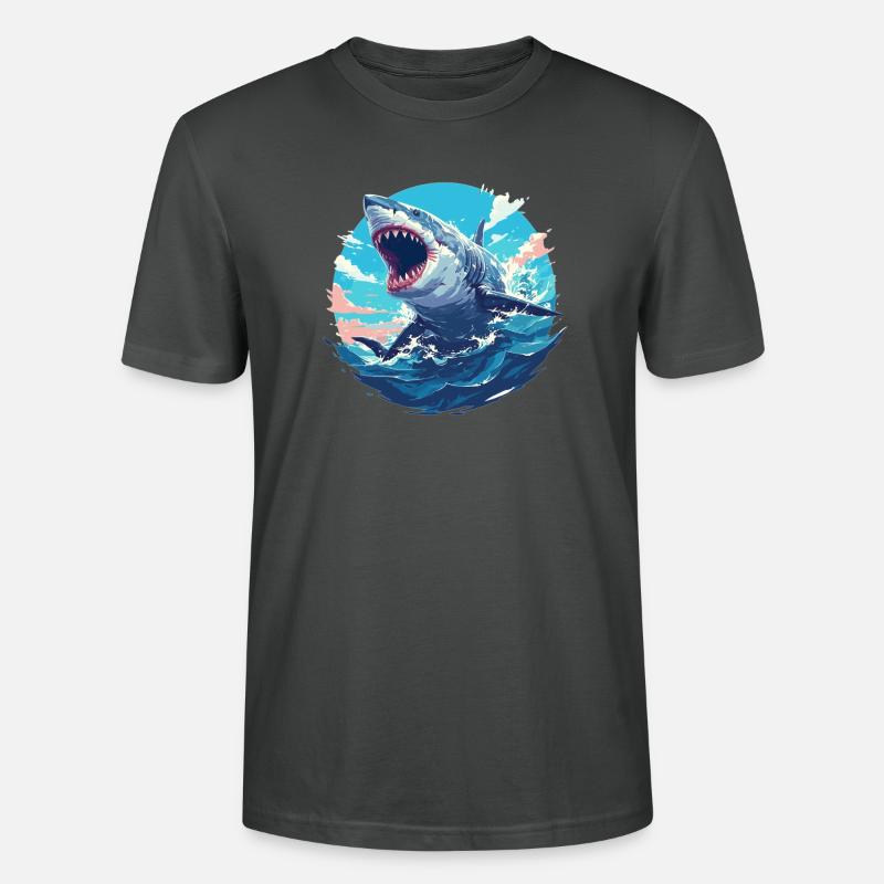 Requins Requin - T-shirt bio CRAFTER Stanley Stella Unisexe - charbon
