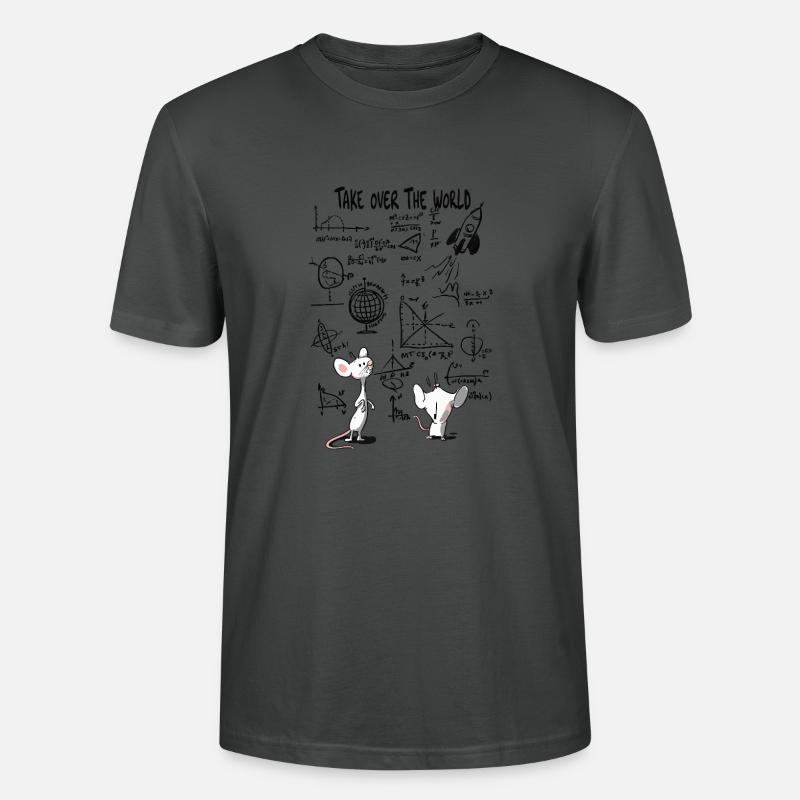 Weltübernahme – Schlauer Mäuse-Masterplan - Stanley/Stella Unisex Bio-T-Shirt CRAFTER - Anthrazit