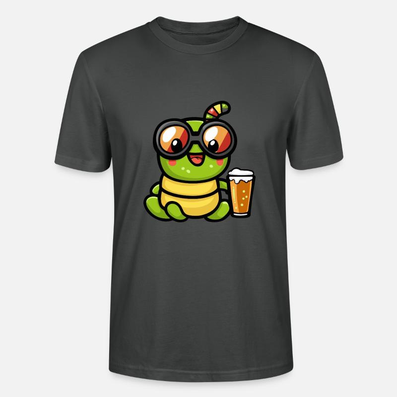 Wurm Apres Ski Bier Comic - Stanley/Stella Unisex Bio-T-Shirt CRAFTER - Anthrazit