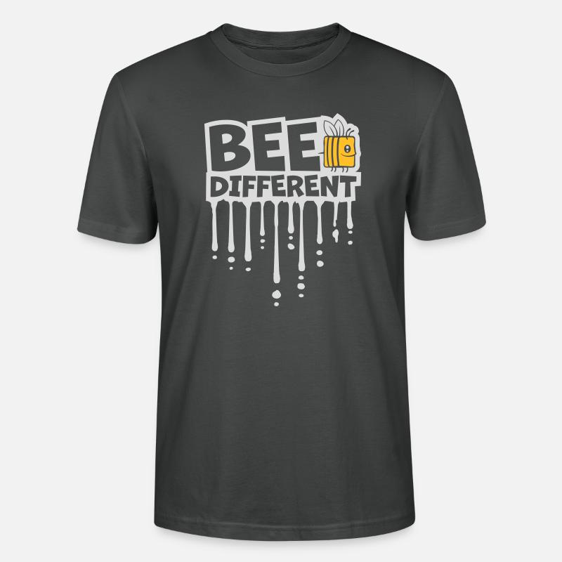 bee citation différente - T-shirt bio CRAFTER Stanley Stella Unisexe - charbon