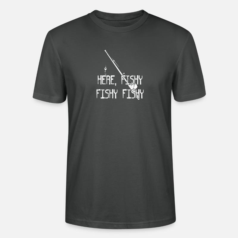 HERE FISHY FISHY FISHY - Stanley/Stella Unisex Bio-T-Shirt CRAFTER - Anthrazit