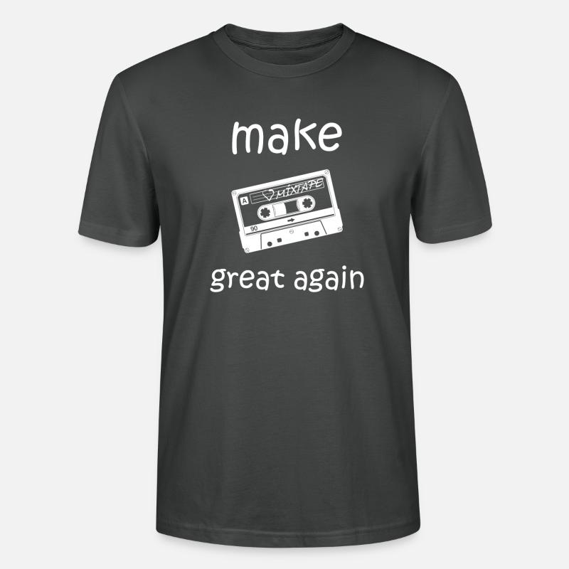 make kasette great again - Stanley/Stella Unisex Bio-T-Shirt CRAFTER - Anthrazit