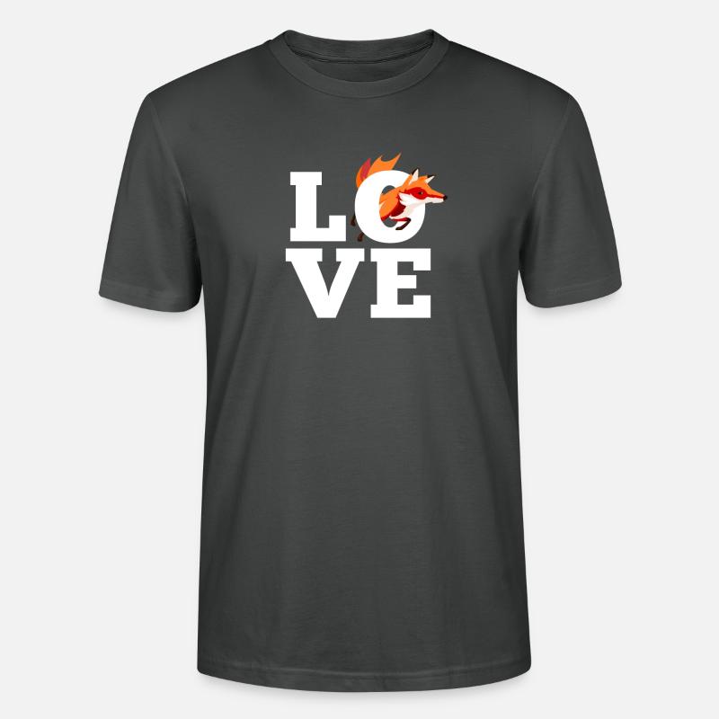 Fuchs Love Fox - Stanley/Stella Unisex Bio-T-Shirt CRAFTER - Anthrazit
