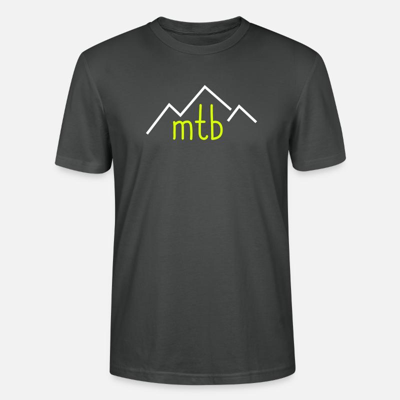 mtb text + berge - Stanley/Stella Unisex Bio-T-Shirt CRAFTER - Anthrazit