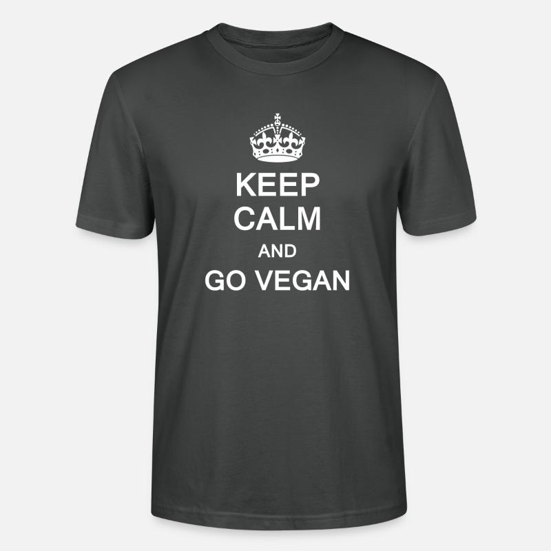 Keep Calm Vegan - Stanley/Stella Unisex Bio-T-Shirt CRAFTER - Anthrazit