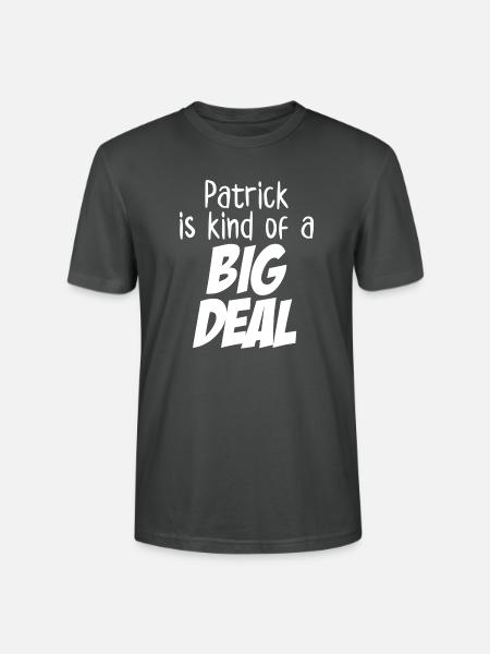 Patrick ist eine große Sache - Stanley/Stella Unisex Bio-T-Shirt CRAFTER - Anthrazit