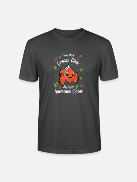 Clownfisch Fisch Motiv Wortspiel - Stanley/Stella Unisex Bio-T-Shirt CRAFTER - Anthrazit