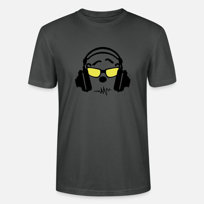 Equalizer Audio-Musik-Kopfhörer DJ zik75 - Stanley/Stella Unisex Bio-T-Shirt CRAFTER - Anthrazit