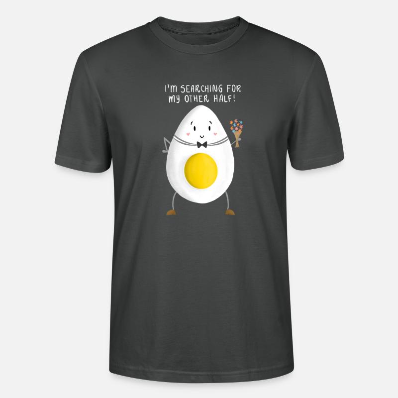 Romantisches gekochtes Ei - Stanley/Stella Unisex Bio-T-Shirt CRAFTER - Anthrazit