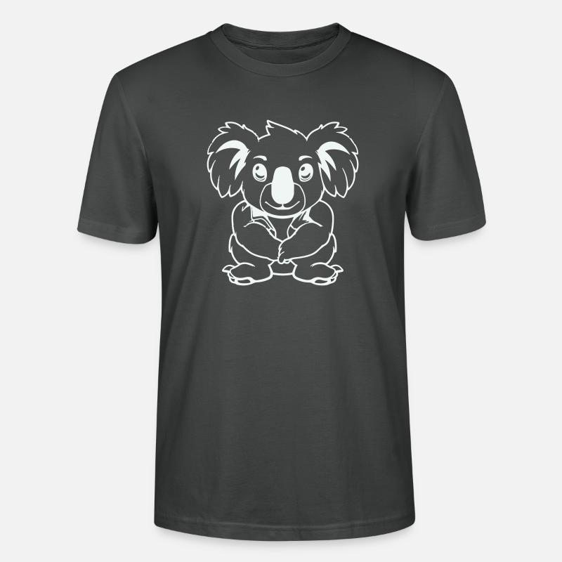 koalabär comic - Stanley/Stella Unisex Bio-T-Shirt CRAFTER - Anthrazit