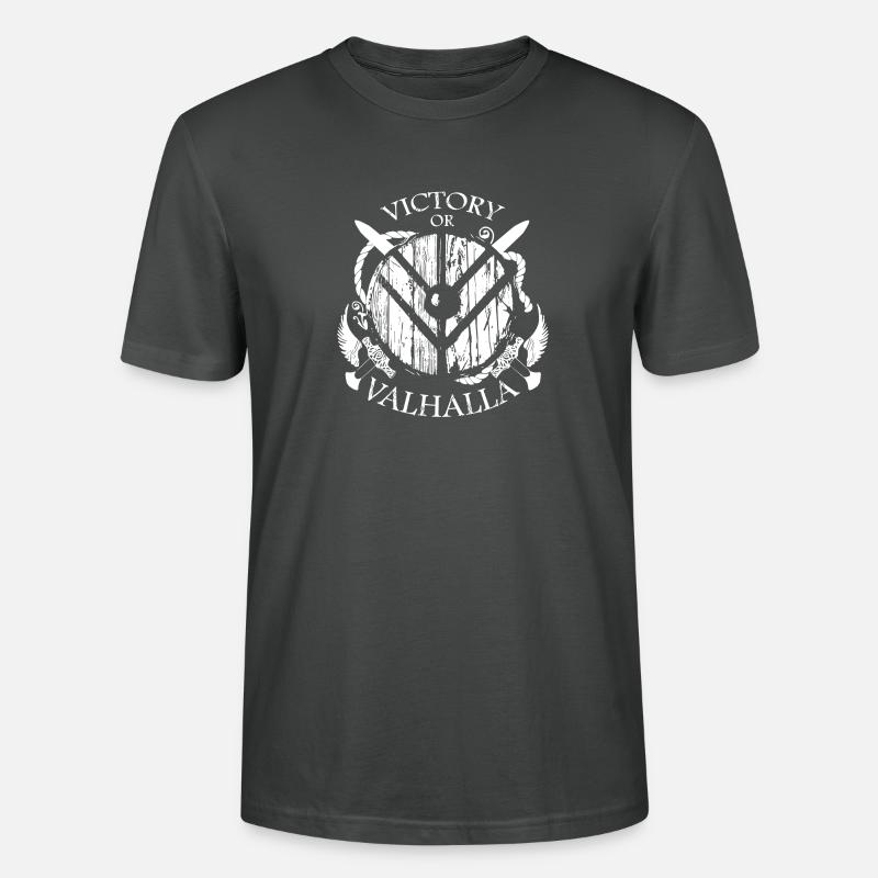 Wikinger oder Valhalla - Stanley/Stella Unisex Bio-T-Shirt CRAFTER - Anthrazit