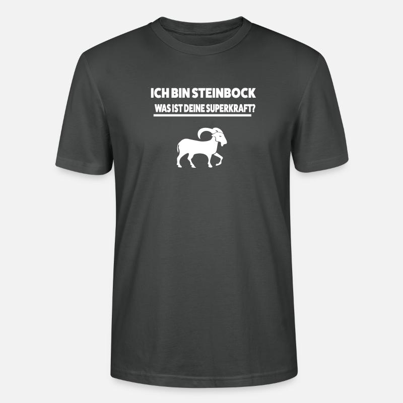 Steinbock Sternzeichen - Stanley/Stella Unisex Bio-T-Shirt CRAFTER - Anthrazit