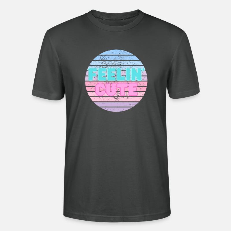 Feelin' Cute - Stanley/Stella Unisex Bio-T-Shirt CRAFTER - Anthrazit