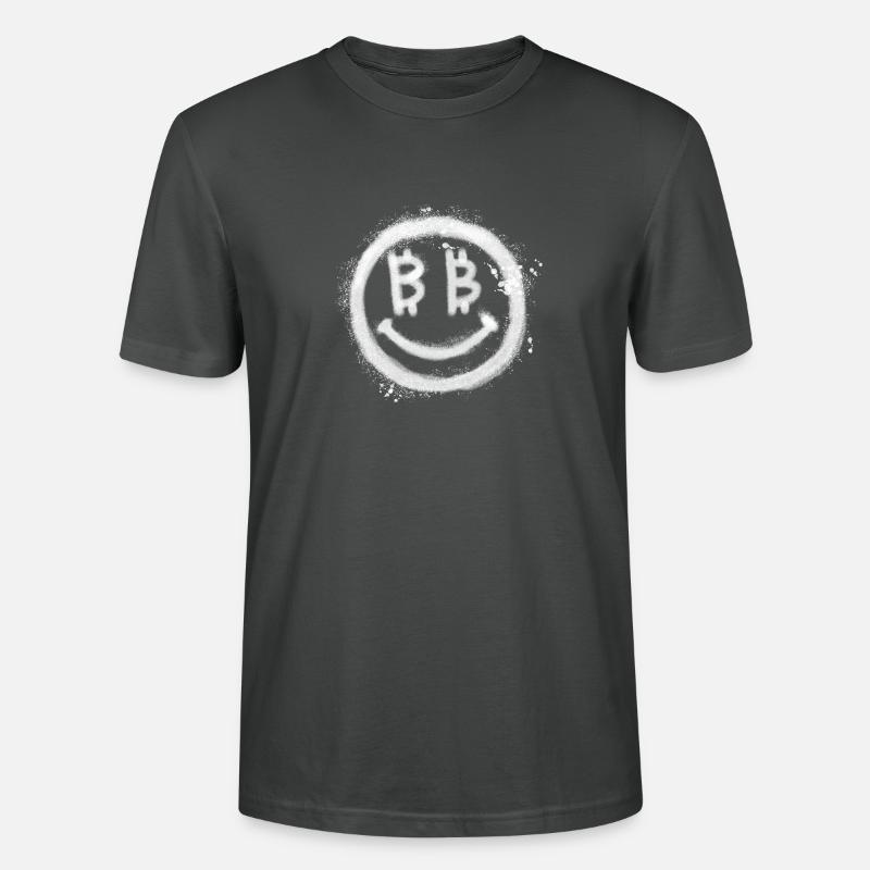Bitcoin Smile - Stanley/Stella Unisex Bio-T-Shirt CRAFTER - Anthrazit