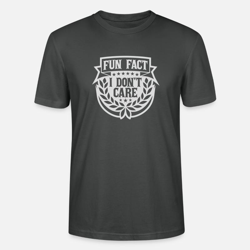I dont care fact - Stanley/Stella Unisex Bio-T-Shirt CRAFTER - Anthrazit