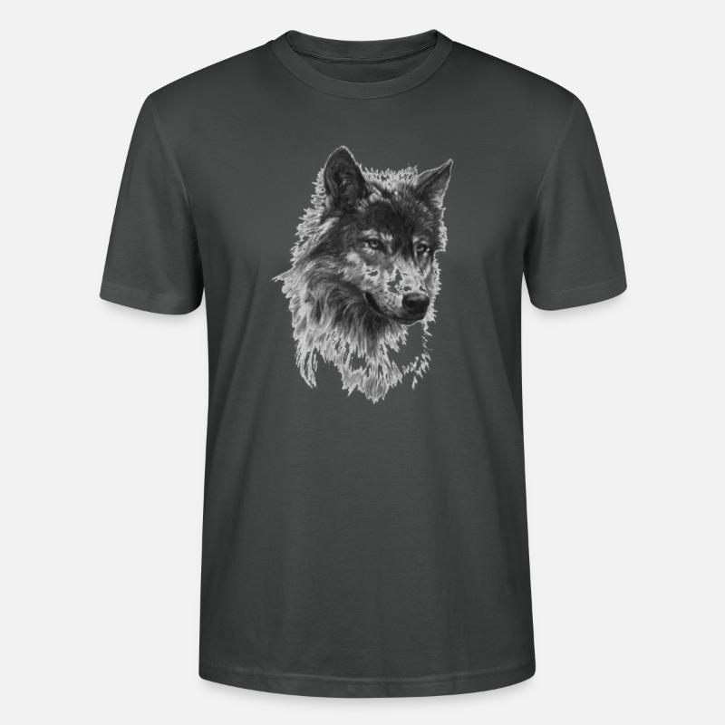 wolf - T-shirt bio CRAFTER Stanley Stella Unisexe - charbon