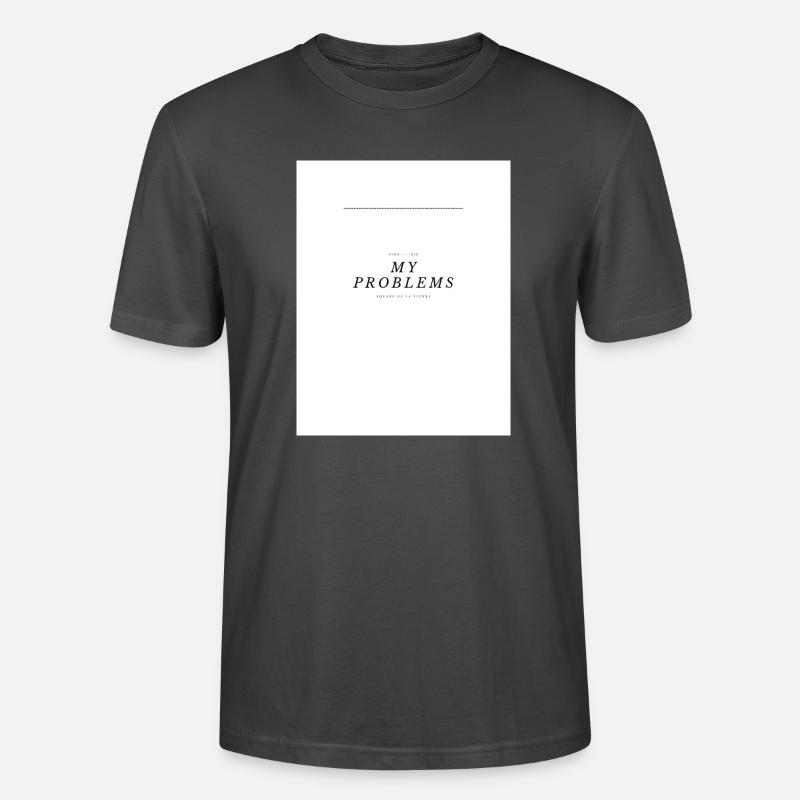 Mes problèmes de lettrage - T-shirt bio CRAFTER Stanley Stella Unisexe - charbon