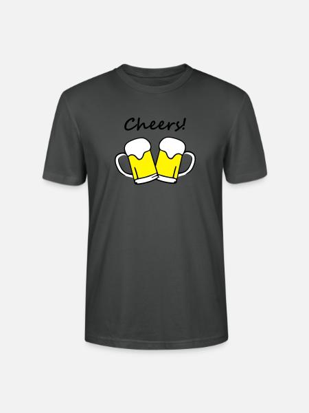 Bier, Cheers! - Stanley/Stella Unisex Bio-T-Shirt CRAFTER - Anthrazit
