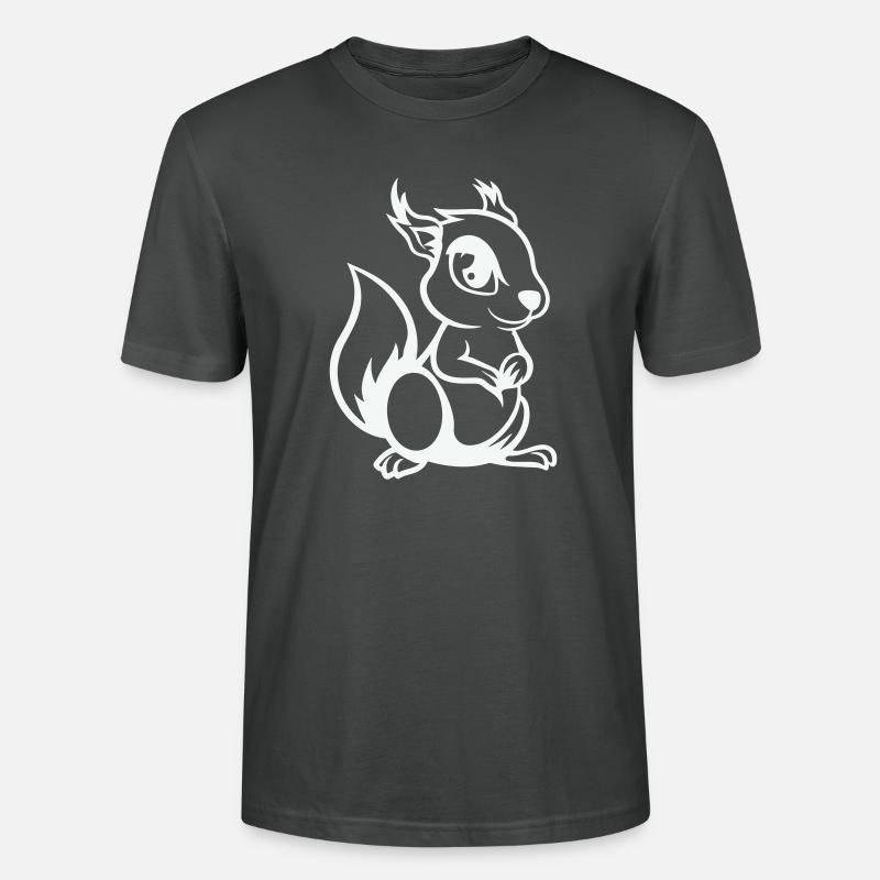eichhörnchen comic - Stanley/Stella Unisex Bio-T-Shirt CRAFTER - Anthrazit