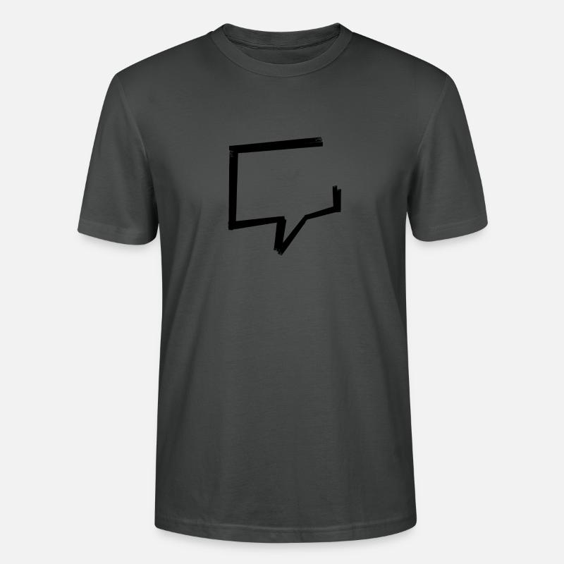 Bulle de dialogue - bande - T-shirt bio CRAFTER Stanley Stella Unisexe - charbon